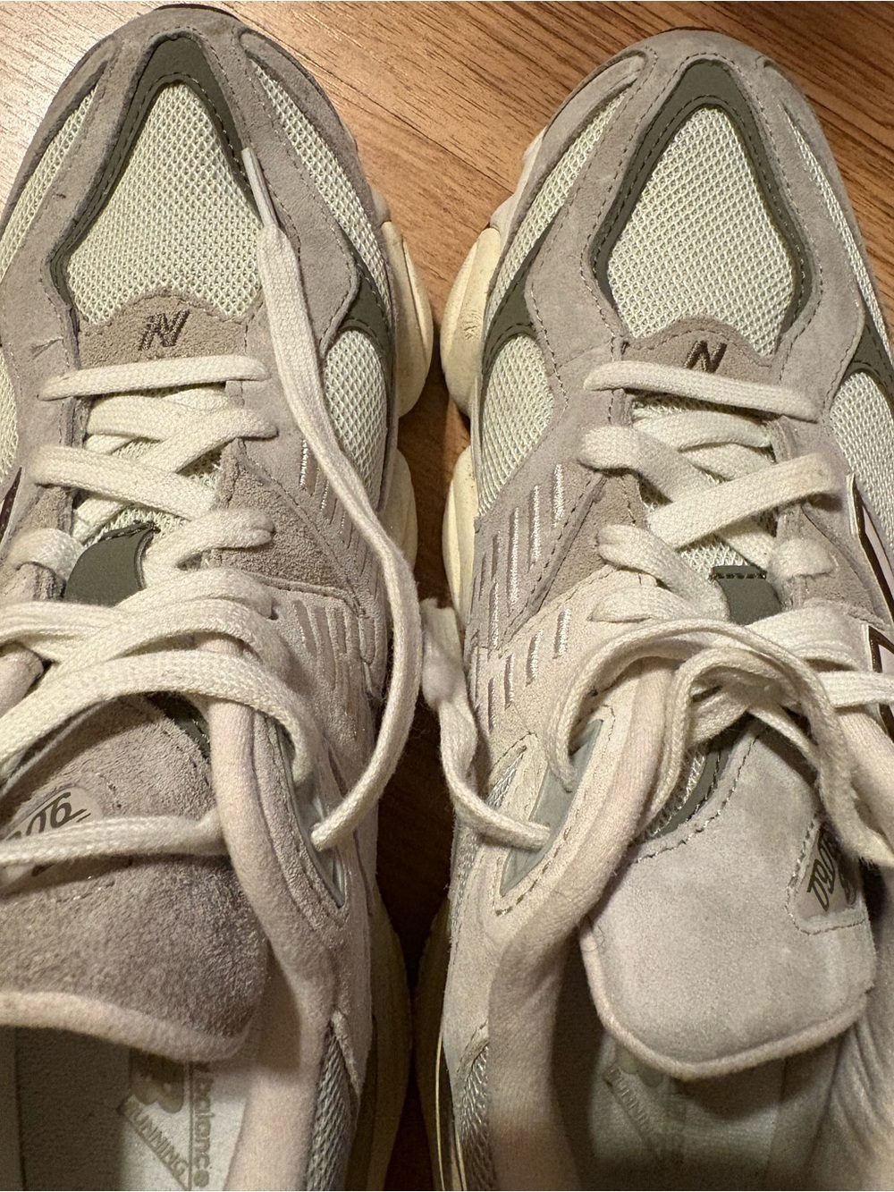 New Balance Sage Green & Light Gray Mesh New Balance Men's 9060 Running Shoes, - Picture 10 of 11